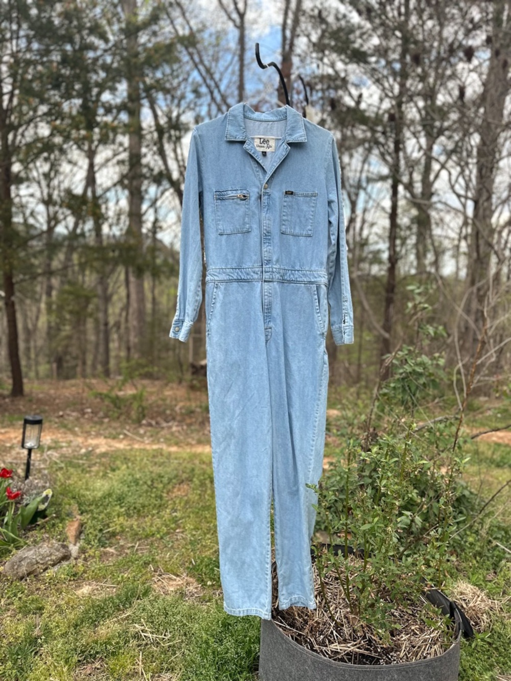 Lee Union Alls Light Blue Denim Coveralls Overalls Jumpsuit